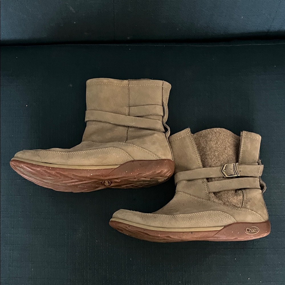 Chaco Brown Ankle Boots with Strap